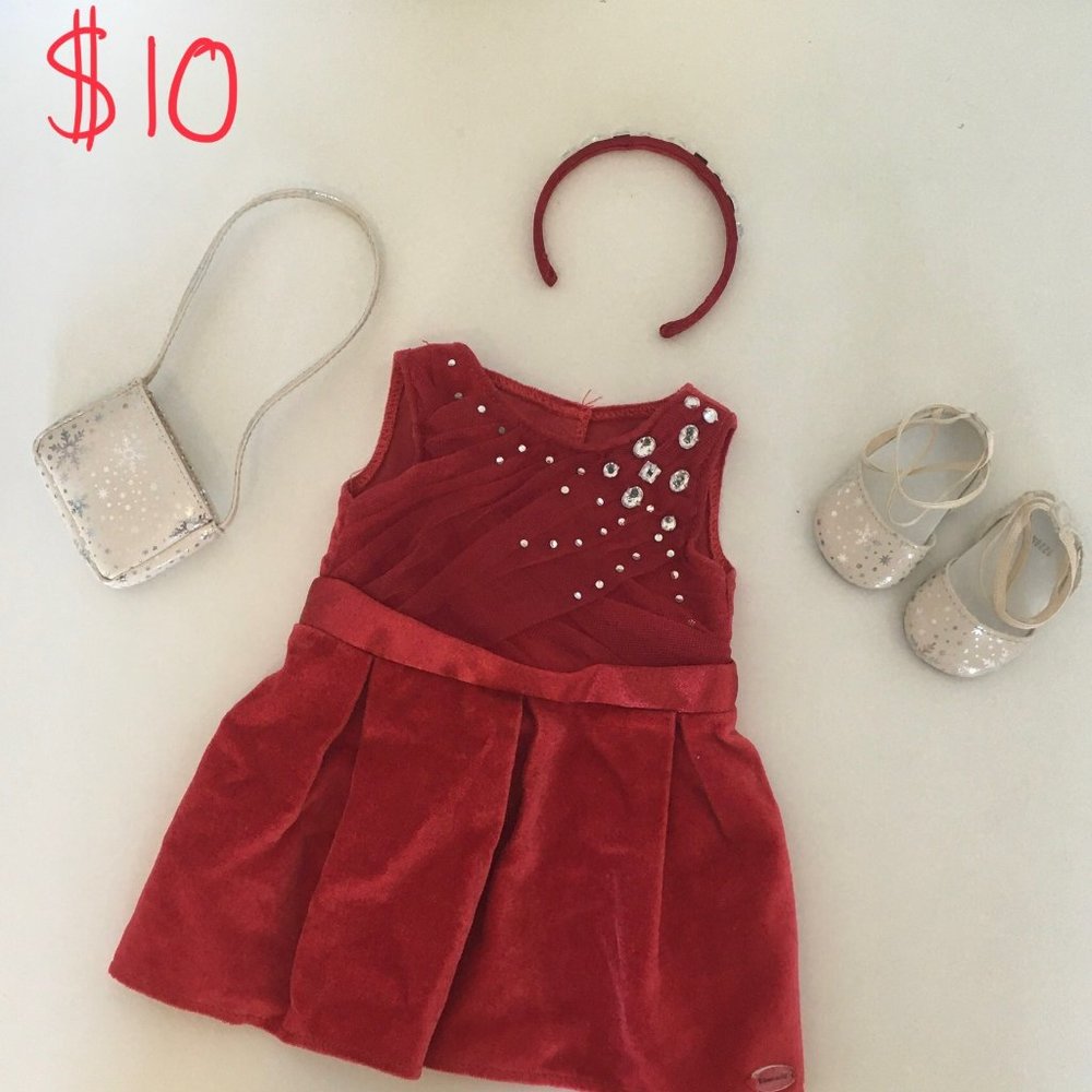 Christmas party dress - Doll American Girl